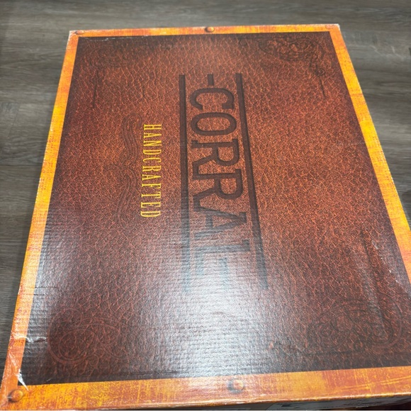 Corral Star Stud Embroid 13” Black Orix Overlay Cowboy Leather Boot C3945 - Picture 13 of 13